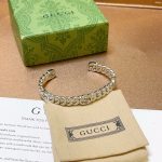 Gucci Silver Interlocking G Cuff Bracelet - Image 5
