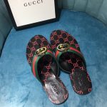 Gucci Gg Thong Web Sandal Black 612138 H9020 8476 - Image 6