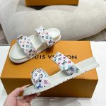 Louis Vuitton X Takashi Murakami Bom Dia Flat Comfort Mule White 1agxtv - Image 4