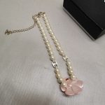 Chanel Choker In Metal Glass Pearls Gold With Pink Pearly Flower ABA025 B09960 NL921 - Image 7