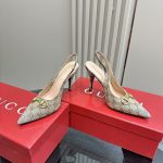 Gucci Women's Horsebit Pump Gg Canvas Beige And Dark Brown 812176 Fad21 2549 - Image 7