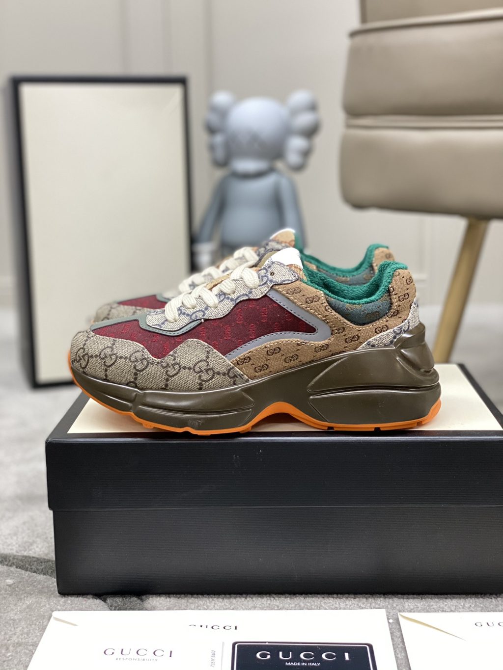 Gucci Women'S Gg Rhyton Sneaker ‎619891 99Wg0 6060 - Image 7