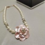 Chanel Choker In Metal Glass Pearls Gold With Pink Pearly Flower ABA025 B09960 NL921 - Image 3