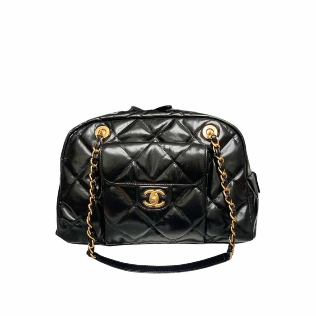 Chanel Bowling Bag Black 34cm - Image 2
