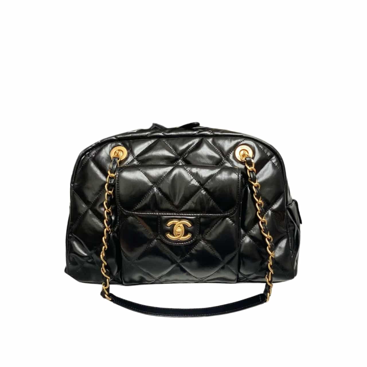 95-6-1.jpg Chanel Bowling Bag Black 34cm - Image 1