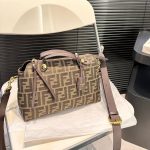 Fendi By The Way Soft Medium Brown Ff Jacquard Fabric Bag 27Cm 8Bl155Afpmf1Gl7 - Image 3