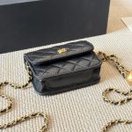 Chanel Clutch With Chain Pearl Crush Gold Black 15Cm Ap1628 B02916 94305 - Image 9