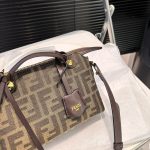 Fendi By The Way Soft Medium Brown Ff Jacquard Fabric Bag 27Cm 8Bl155Afpmf1Gl7 - Image 4