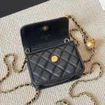Chanel Clutch With Chain Pearl Crush Gold Black 15Cm Ap1628 B02916 94305 - Image 10