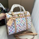 Louis Vuitton X Takashi Murakami Dog Bag Multicolore Blanc 40Cm M13741 - Image 3