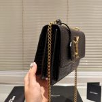 Saint Laurent Sunset Medium In Crocodile Embossed Leather Black 22cm 442906dnd0j1000 - Image 5