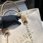 Chanel Cc Canvas Pearl Deauville Beige 38cm - Image 4