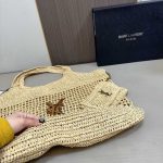 Saint Laurent Raffia Icare Tote Bag Naturel And Brown Gold 45Cm 772191Gaaek2063 - Image 8