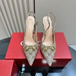 Gucci Women's Horsebit Pump Gg Canvas Beige And Dark Brown 812176 Fad21 2549 - Image 3