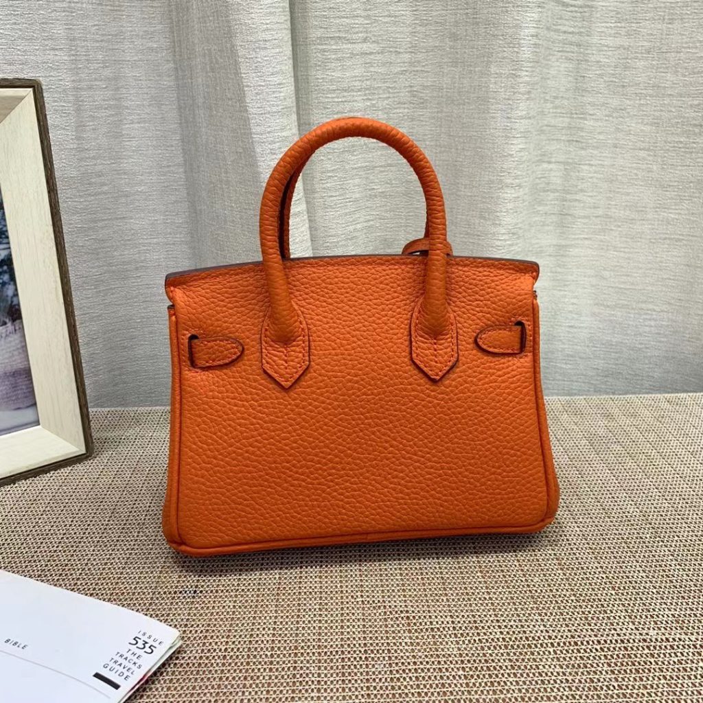 Hermes Birkin Mini Gold Hardware Epsom Orange 20Cm - Image 6