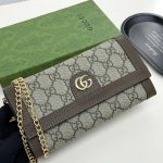 Gucci Ophidia Chain Wallet Beige Gg Supreme Canvas 19Cm 772309K9Gsg8367 - Image 5