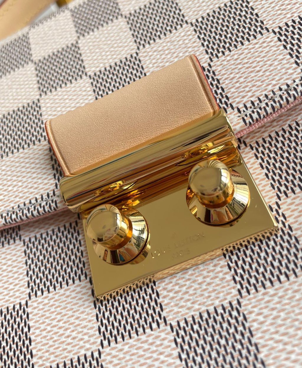 Louis Vuitton Croisette Damier Azur Canvas Top Handle Bag White 25cm N41581 - Image 6