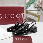 Gucci Women Pump With Double G Black Leather 832474 Bnc80 1000 - Image 5