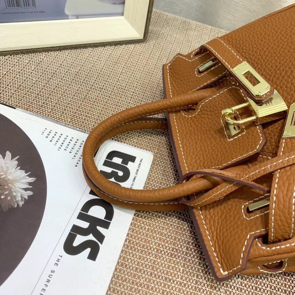 HERMES BIRKIN MINI GOLD HARDWARE EPSOM BROWN 20CM - Image 7