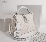 Louis Vuitton Beaubourg Hobo MM Mahina Perforated Leather Shoulder Bag White 32cm M58482 - Image 4