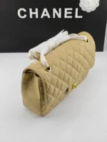 Chanel Cc Timeless Lined Flap Caviar Bag Dark Beige 26Cm - Image 4