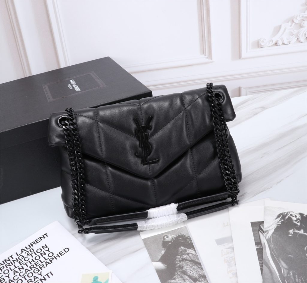 Saint Laurent Puffer Small Chain Bag In Quilted Black Noir 5774761El081000 - Image 11