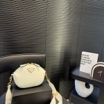 Prada Leather Mini Shoulder Bag White 21cm - Image 3