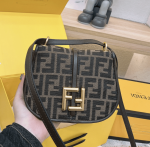 Fendi C'Mon Small Brown Ff Jacquard Fabric Bag 20Cm 8Bs082Aq08F1Mje - Image 6