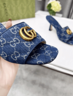 Gucci Women'S Gg Denim Sandals - Image 4