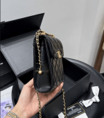 Chanel Trendy Cc Phone Holder Quilted Crossbody Bags Black 17cm - Image 6