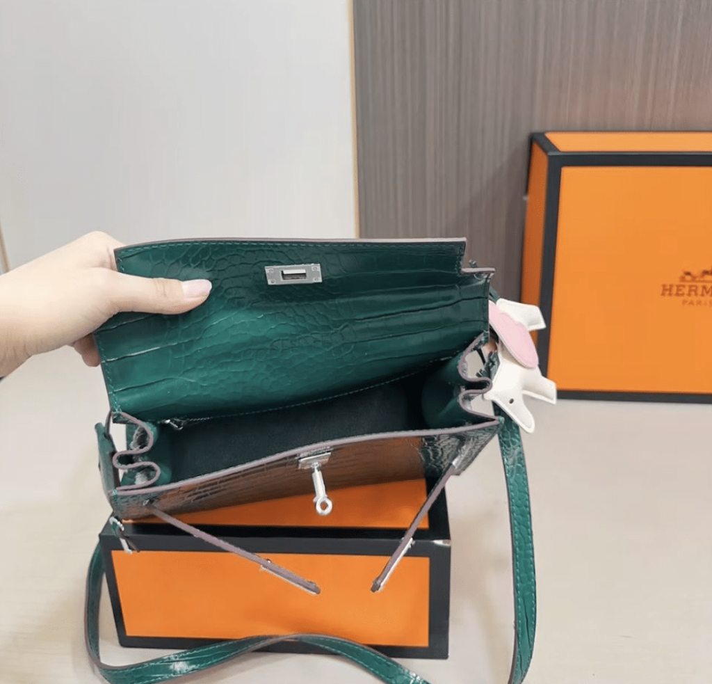 Hermès Kelly 25 Alligator Vert Emerald 25Cm - Image 5