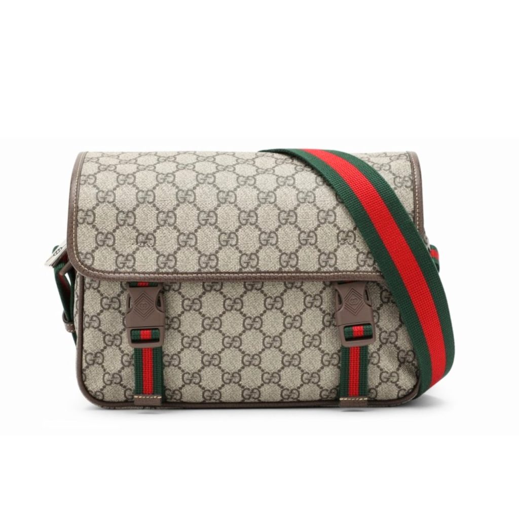 Gucci Gg Supreme Canvas Small Messenger Bag Beige Ebony 23Cm - Image 2