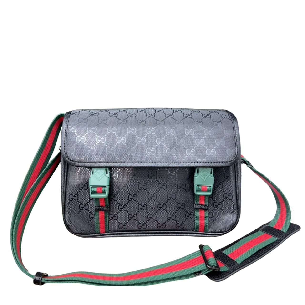 Anh-thumbnail-12-3.jpg Gucci Gg Supreme Canvas Small Messenger Bag Black 23Cm - Image 1