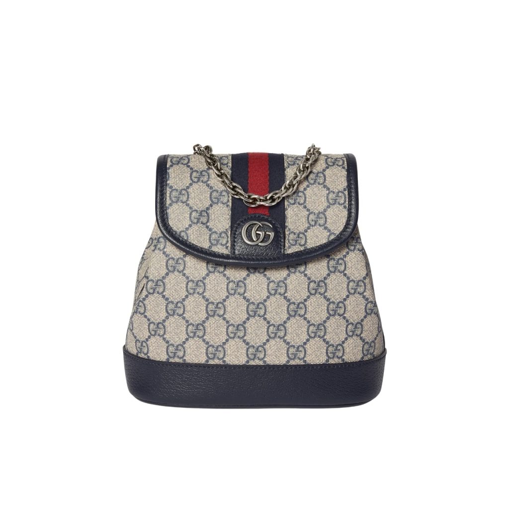 Gucci Ophidia Gg Supreme Canvas Mini Backpack Beige Blue 20Cm 795221 96Iwn 4076 - Image 2
