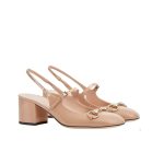 Gucci Women's Horsebit Pump Beige Leather - Image 9