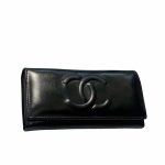 Chanel Long Wallet Black 19Cm