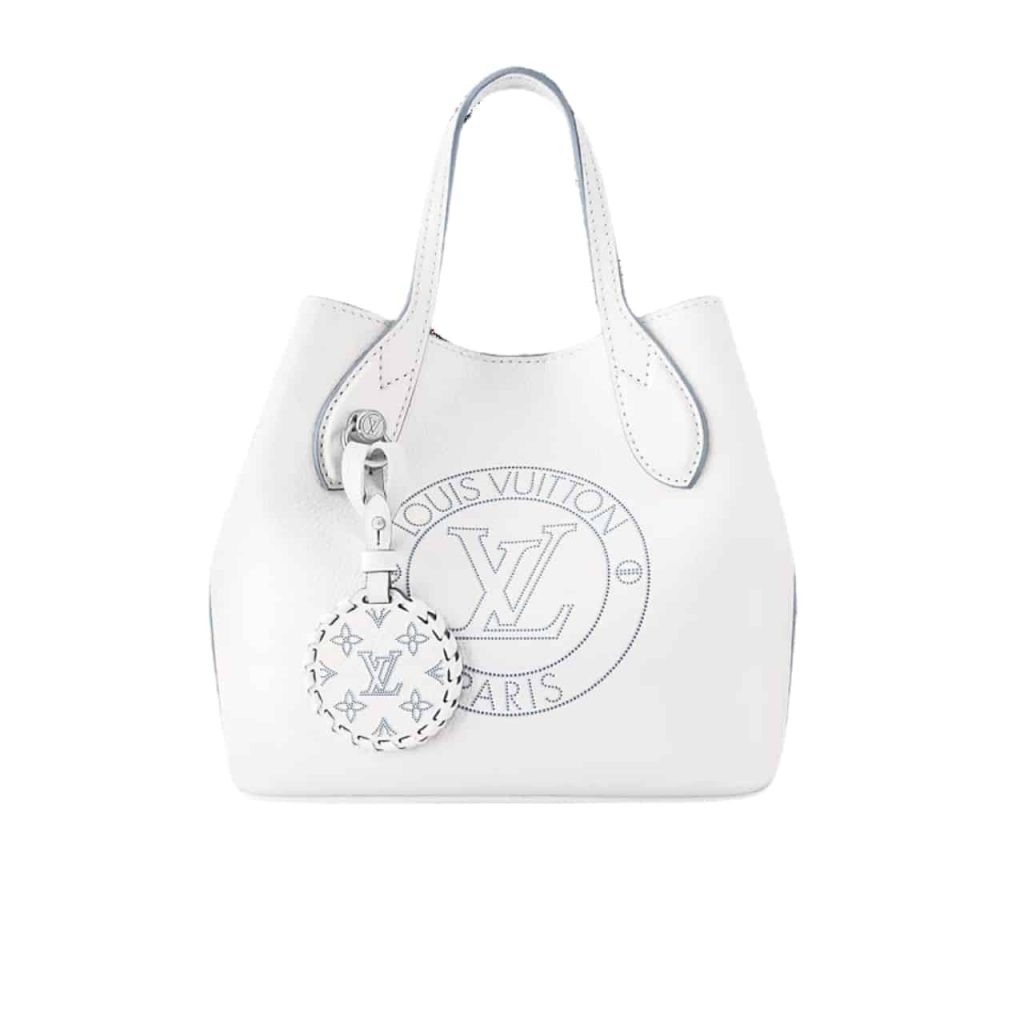 Louis Vuitton Blossom Mahina Bag With Lv Circle Motif White 23Cm - Image 2