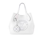 Louis Vuitton Blossom Mahina Bag With Lv Circle Motif White 23Cm