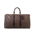 Louis Vuitton Keepall Bandoulière Travel Bag Damier Ebene Brown 45Cm