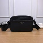 Prada Triangle Logo Re Nylon And Saffiano Leather Black 24Cm 2Vh048 2Dmh F0002 V Ooo - Image 3