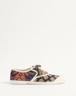 VALENTINO BAY BY BAY SNEAKERS IN VOYAGE IMAGINAIRE DENIM FABRIC