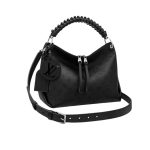 Louis Vuitton Beaubourg Hobo MM Mahina Perforated Leather Shoulder Bag Black 32cm M56073