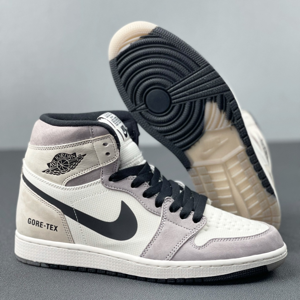 Air Jordan 1 White Grey Waterproof Shoes - Image 3