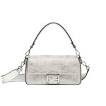 Fendi Baguette Silver Crystal Trim 25Cm