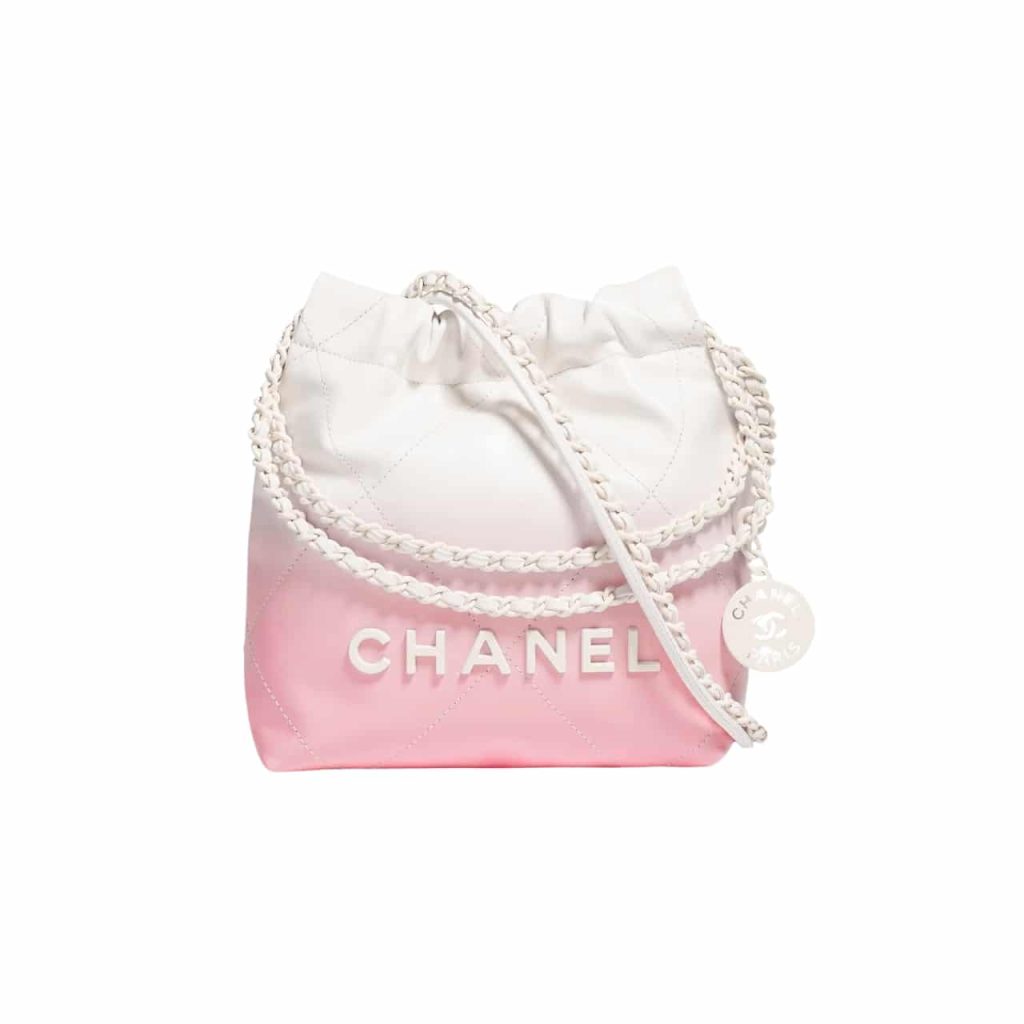 Chanel 22 Mini Handbag Patent Gradient Leather Pink 20Cm - Image 2
