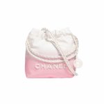 Chanel 22 Mini Handbag Patent Gradient Leather Pink 20Cm