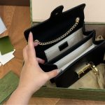 Gucci Interlocking Leather Chain Crossbody Bag Black 20Cm - Image 9