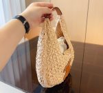 Celine Classic Panier Hobo Bag In Raffia And Calfskin Natural Tan 30Cm 112772Eyr 02Nt - Image 8