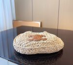 Celine Classic Panier Hobo Bag In Raffia And Calfskin Natural Tan 30Cm 112772Eyr 02Nt - Image 11
