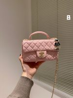 Chanel Mini Flap Bag With Top Handle Lion Charm Pink 21Cm - Image 3